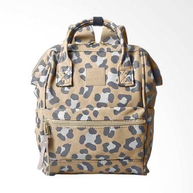 Anello Mini Leopard Pattern Backpack Tas Wanita - Leopard Green
