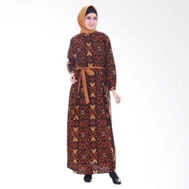 Aamir Kinsler GB01 Batik Flora Hitam Gamis - Multicolor
