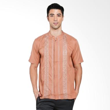 ISBAT Erin Collection Baju Koko Lengan Pendek Pria - Coklat Muda
