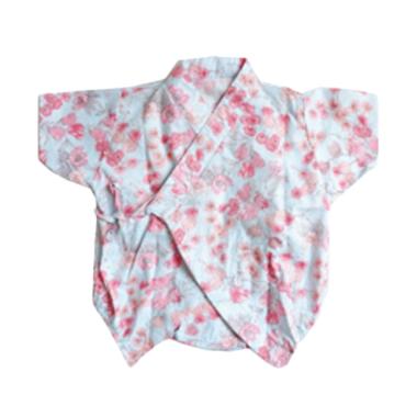 Petit Monstre Aiko Kimono Baby Hibiscus Baju Jampsuit Anak - Blue