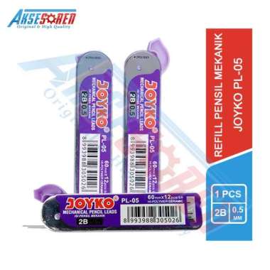 Isi Ulang Pensil Mekanik 2B Joyko [PL-05] / Refill Mechanic Pencil Abu/Hitam