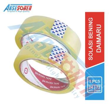 Solasi Daimaru Bening [24 mm] / Selotip Lakban Sedang Clear