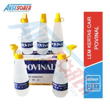 Lem Kertas Povinal Original [75 mL] / Perekat Kertas Stik Slime Super Putih