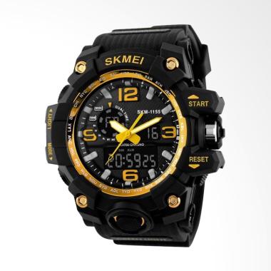 Skmei Digital Analog Jam Tangan Pria Gold [1155]