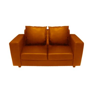 FCENTER Verbena 2 Seater Sofa - Brown [Pulau Jawa*)