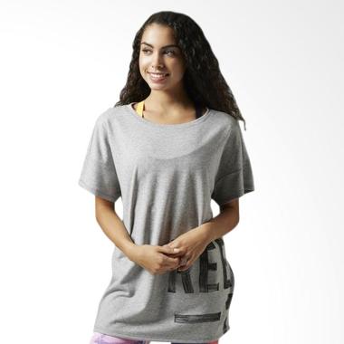 Reebok S Faves S/S Shirt Kaos Olahraga Wanita - Grey [B45986]