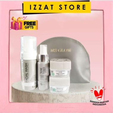 MS Glow Acne Basic Series Paket Perawatan Kulit Wajah Berjerawat dan Berminyak BPOM dan Halal