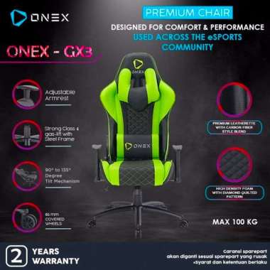 ONEX GX3 Premium Quality Gaming Chair Kursi - Hijau