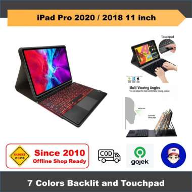 iPad Pro 2020 12,9 Inch Casing Keyboard Backlit Case Stylus