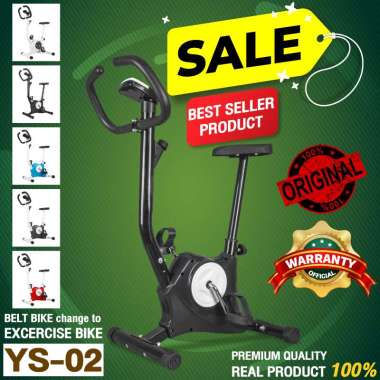 BG SPORT SEPEDA STATIS / EXCERCISE BIKE / BELT BIKE ( BLACK ) MODEL YS02 -