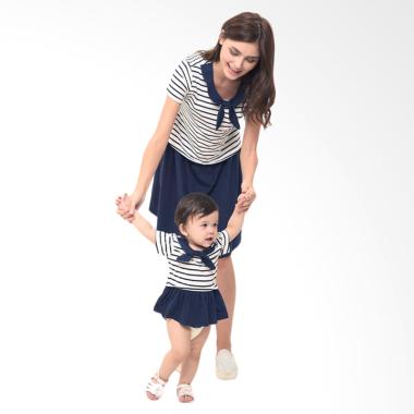 Mooimom Girl Scout Look Dress Set B ... il Menyusui & Anak - Navy