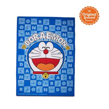 Doraemon Nylon Doraemon Head Alas Lantai - Blue