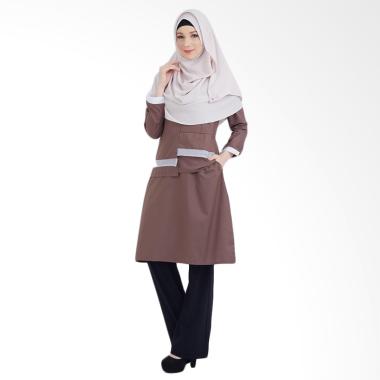Valisha Reva Tunik Atasan Muslim Wanita - Coffee