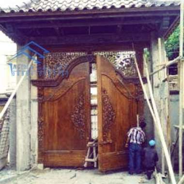 Gebyok gerbang pintu ukir kayu jati finishing