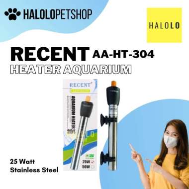 Heater Aquarium 25 Watt RECENT Stainless  AA-HT-304 25 Watt