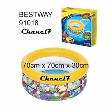 Bestway 70cm Bak Mandi Bayi 91018 / Baby Bath Tub Kolam Karet Anak 3 Ring