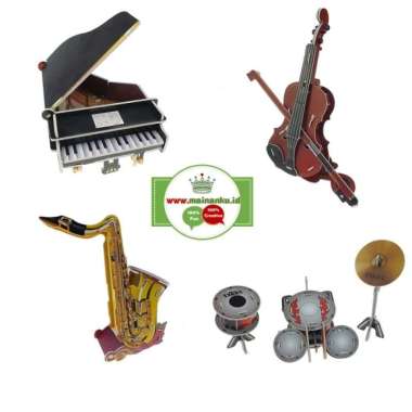 Puzzle 3 Dimensi | ALAT MUSIK | 3d Puzzle Piano Saxophone Violin Drum