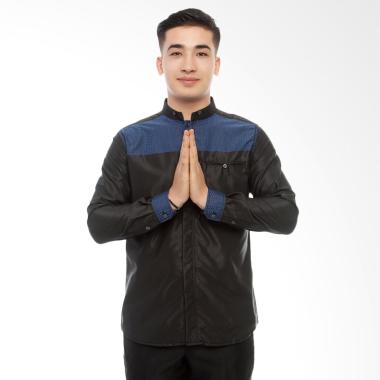 Fayruuz Lengan Panjang Baju Koko Pria - Hitam L Black