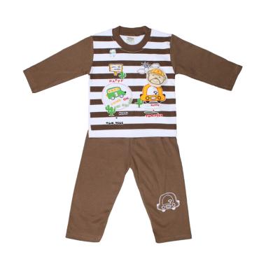 TOMPEGE TP-55016 Setelan Piyama Anak Laki-laki - Coklat