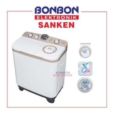 Sanken Mesin Cuci 2 Tabung 7.5KG TW-9770 / TW9770 / TW 9770 CF