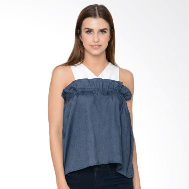 Heart and Feel Top 1281.B Emina Blouse - Navy Blue