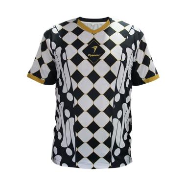 Flypower Malabar 2 Kaos Badminton Pria - Black White