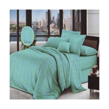 Chelsea Rosewell Microtex Emboss Salur Baru Set Sprei - Toska Muda