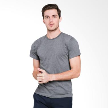 VM Jumbo Kaos Oblong Polos Tangan Pendek T-Shirt Pria - Abu Tua