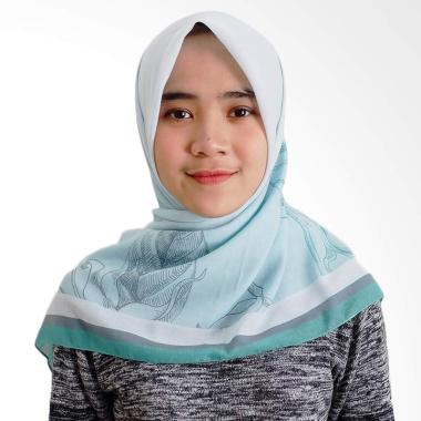 Tiffany Kenanga Printing Katun Jilbab Segiempat - Voal Tosca Ylang