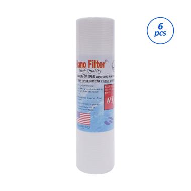 Elim 1 Mikron Nano Filter Air [10 Inch/6 pcs] Putih