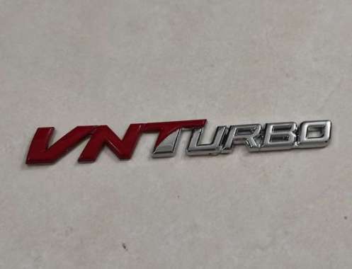 OEM Emblem Tulisan Vnturbo Fortuner Hilux Vnt Turbo Chrome