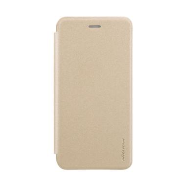 Nillkin Sparkle Leather Flip Casing for Huawei P8 Lite 2017 or Honor 8 Lite - Gold Gold