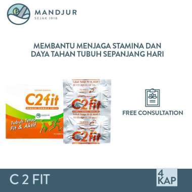 Mandjur C2FIT Vitamin C Suplemen [Strip/ Isi 4 Tablet]