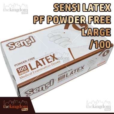 Sensi Latex PF Powder Free L /100 Large Gloves Sarung Tangan Medis Karet Glove Disposable Handscoon 
