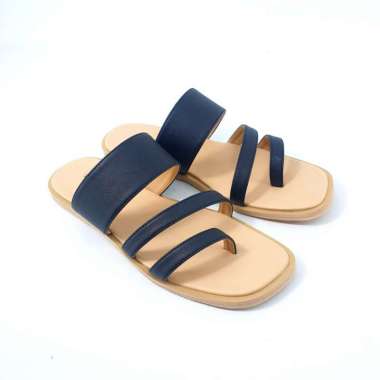 SENDAL DAN SANDAL WANITA JEPIT TALI TEPLEK SOL KARET ANTI SLIP -DXA 1303 38 hitam