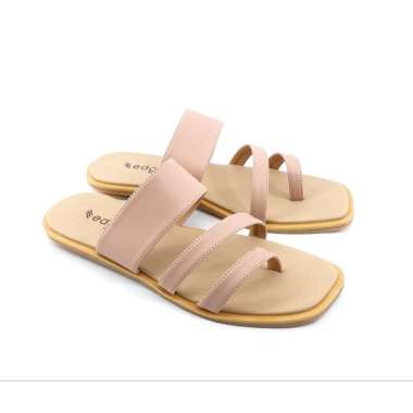 SENDAL DAN SANDAL WANITA JEPIT TALI TEPLEK SOL KARET ANTI SLIP -DXA 1303 41 peach