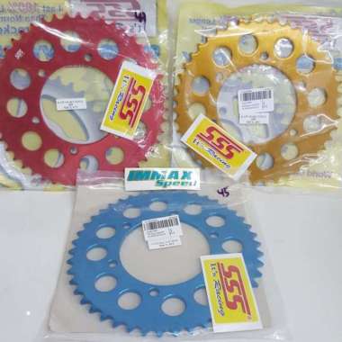 Gear SSS Gir gigi Dural Gold Emas Almu Alumunium Yamaha R25 MT25 Gir 520 42 43 44 45 46 47 Belakang 