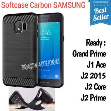 Softcase J1 Ace J2 Core Grand Prime Samsung Silikon Slim Fit Carbon Fiber Case Casing Shockproof J2 