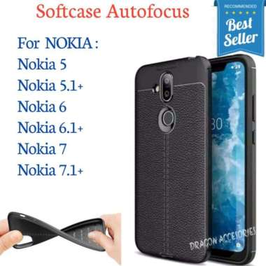 Autofocus Nokia 5 5.1+ X5 6 6.1+ X6 7 7.1+ X7 Softcase Silikon Leather Case Kulit Shockproof Casing