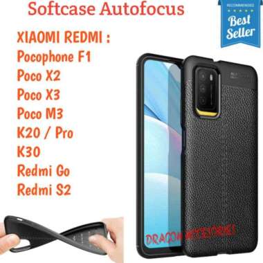 Autofocus Redmi S2 Go K30 K20 Pro Poco X2 X3 M3 Pocophone F1 Softcase Silikon Case Kulit Shockproof 