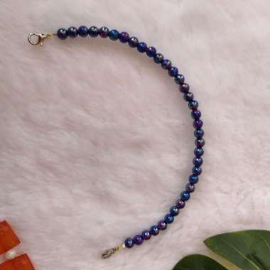 KONEKTOR MASKER - PENGHUBUNG MASKER HIJAB MANIK RENDA Manik biru