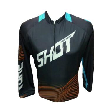 Shot Baju Sepeda Lengan Panjang - Hitam Orange