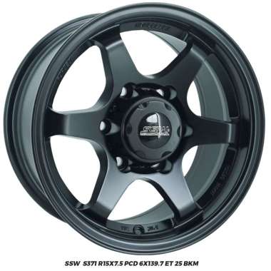 Velg Mobil SSW S371 Ring 15x7.5 Pcd 6x139.7 ET 25 Black - Jasa Home Service