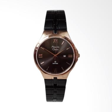 Alexandre Christie AC8541LD Sapphire Jam Tangan Wanita - Black Rosegold