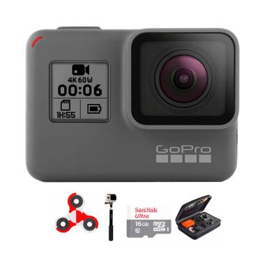 GoPro Hero 6 Combo Deluxe 16 GB Spin Action Camera - Black