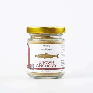 Crystal of the Sea - (80GR) Brown Anchovy Food Powder - Bubuk Teri Jengki - Ikan Bilis - Kaldu MPASI