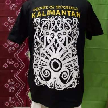 Kaos Distro Culture of kalimantan Black M