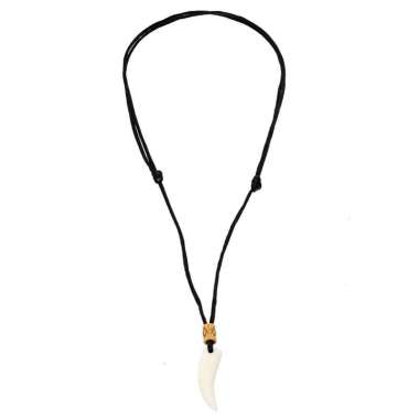 Hamlin Bembs Kalung Pria Motif Taring Macan Material Melamin ORIGINAL - White