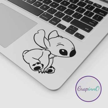 Decal Sticker Macbook Apple Stitch Lilo Disney Lucu Stiker Laptop