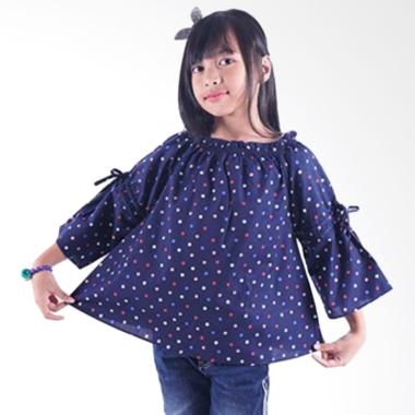 Kids Icon Gather Neck Blouse Baju Anak Perempuan